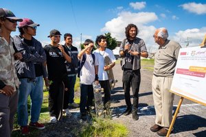 Deporte urbano con rostro humano